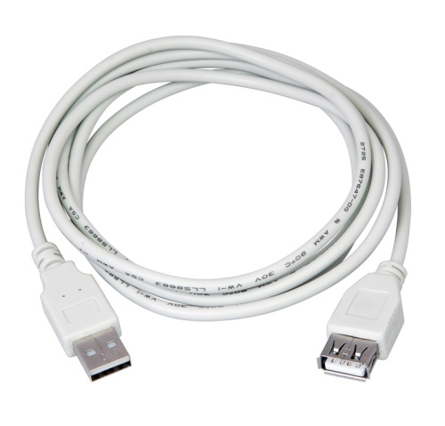 картинка Кабель USB (шт.  USB A - гн.  USB A) 5 метров,  серый REXANT от магазина Сантехстрой
