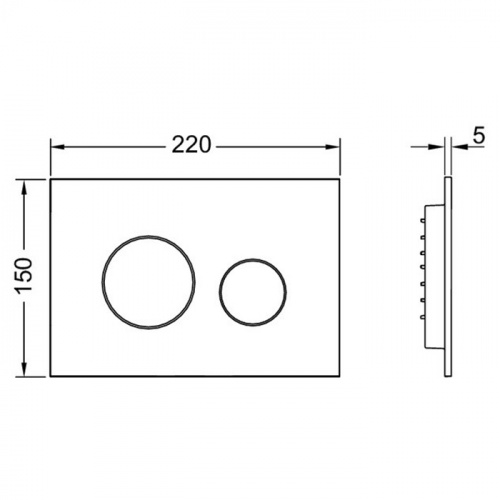 картинка TECEloop 2.0 Пластиковая панель смыва унитаза для системы двойного смыва, черный глянц. от магазина Сантехстрой