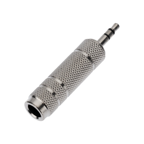 картинка Переходник 3,5мм стерео штекер - 6,3мм стерео гнездо,  металл REXANT от магазина Сантехстрой