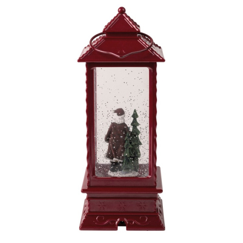 картинка Декоративный LED-фонарь с эффектом снегопада и подсветкой Дед Мороз,  теплое белое свечение NEON-NIGHT от магазина Сантехстрой