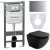 картинка Комплект унитаза с инсталляцией Ceramica Nova Metropol CN4002MB_1001M_1000 с сиденьем Микролифт и клавишей смыва Хром матовый от магазина Сантехстрой