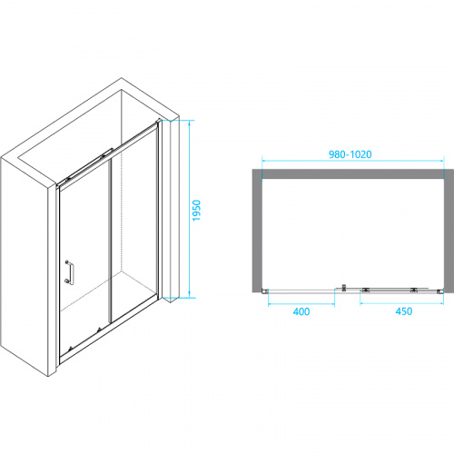 картинка Душевая дверь RGW 41081410-15 от магазина Сантехстрой