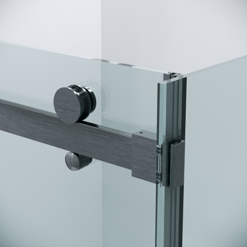 картинка Душевая перегородка 200.K33.04.80.42.00 Classic (80*195) графит сатин, стекло прозрачное, 1 место от магазина Сантехстрой