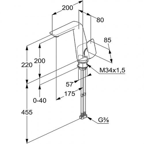картинка Смеситель для раковины Kludi 410240575 Хром от магазина Сантехстрой