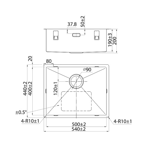 картинка Кухонная мойка Iddis Edifice, графит, 540x440 (EDI54G0i77) от магазина Сантехстрой