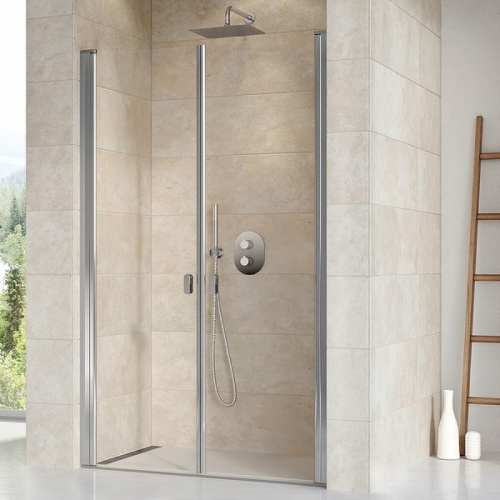 картинка Душевая дверь Ravak Chrome CSDL2-90 0QV7CC0LZ1 профиль Хром стекло Transparent от магазина Сантехстрой