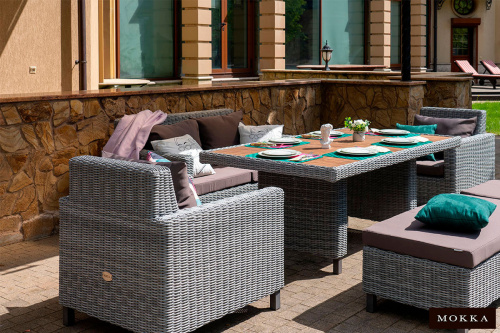 картинка ООО "Дарсена" Комплект плетеной мебели MOKKA BELLA Family малый от магазина Сантехстрой