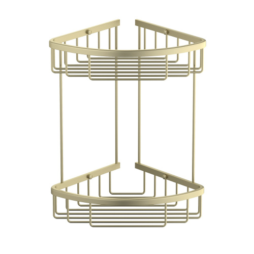 картинка Полка угловая двойная Timo Saona золото матовое (13082/17) от магазина Сантехстрой