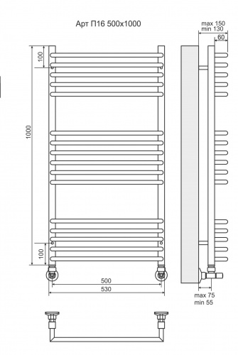 картинка Полотенцесушитель Terminus Арт П18 4670078513397 от магазина Сантехстрой