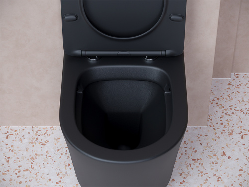 картинка Унитаз Ceramica Nova Balearica CN6000MB подвесной Черный матовый с сиденьем Микролифт от магазина Сантехстрой