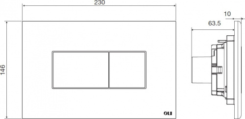 картинка Кнопка смыва OLI Karisma 641006 хром матовый от магазина Сантехстрой