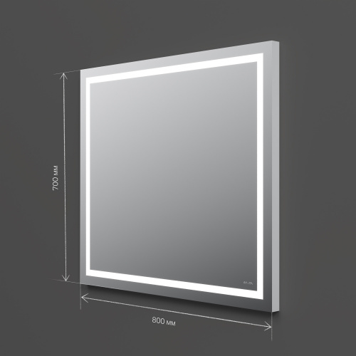 картинка M91AMOX0801WG Универсальное зеркало настенное с контурной LED-подсветкой, 80 см от магазина Сантехстрой