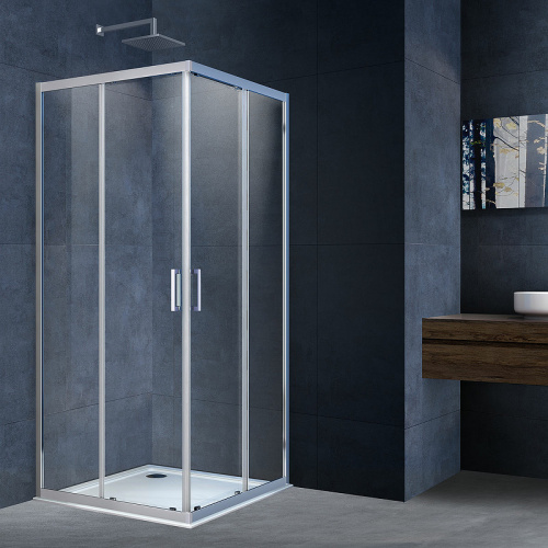 картинка Душевой уголок Vincea Alpha 80x80 VSS-3AL800CL профиль Хром стекло прозрачное от магазина Сантехстрой