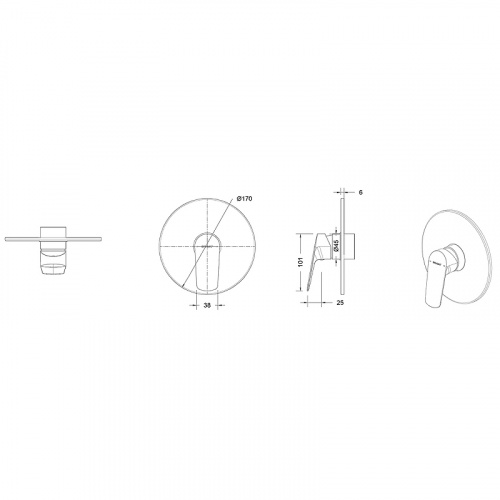 фото смеситель для душа bravat pb8429564cp-eng хром