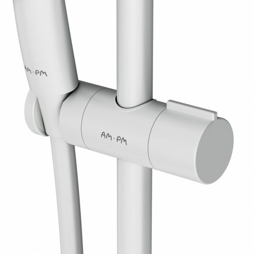 картинка F0190033 Gem душ.комплект: ручн.душ 1 ф-ция d 110 мм, штанга 700, шланг 1 750 мм, белый, шт. от магазина Сантехстрой