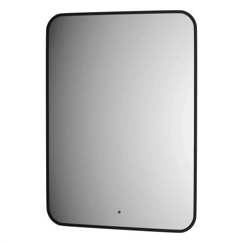 картинка Зеркало Defesto AURA DF 2977R 60х80 см, с LED-подсветкой, инфракрасный выключатель, теплый белый свет, рама черная от магазина Сантехстрой