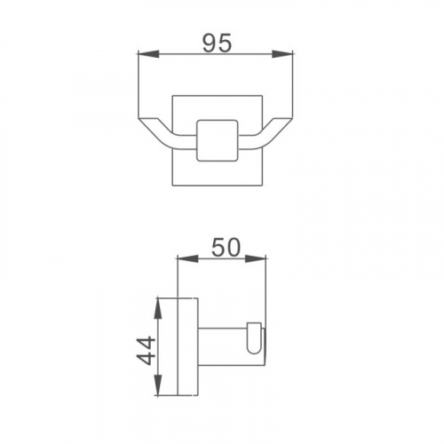 картинка Крючок для ванной комнаты Haiba хром (HB8605-2) от магазина Сантехстрой