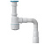картинка Сифон для раковины BathMaster бутылочный с нерж. выпуском 64мм и гибкой трубой (1 1/2"- Ø40/50) от магазина Сантехстрой
