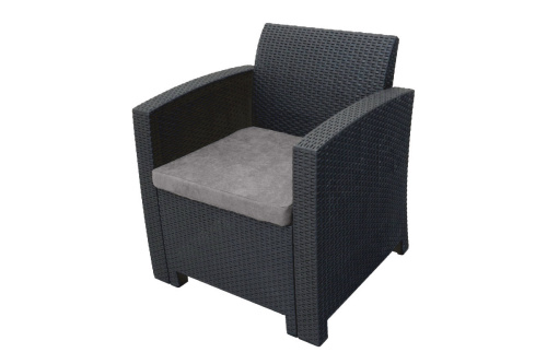 картинка B:Rattan Arizona b:rattan, Кресло (2шт.), антрацит (2 подушки) от магазина Сантехстрой