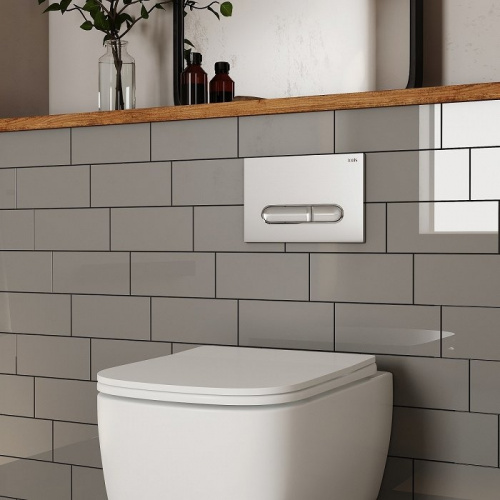 картинка Клавиша смыва IDDIS Unifix универсальная матовый хром 070 (UNI70M0i77) от магазина Сантехстрой