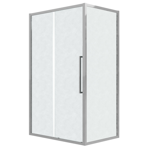 картинка Душевая перегородка 200.K33.02.80.10.02 Cosmo (80*195) хром, стекло шиншилла, 1 место от магазина Сантехстрой