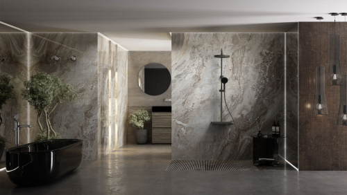 картинка Душевая стойка Inspire VSFS-3I12TMB термостатическая, черный от магазина Сантехстрой