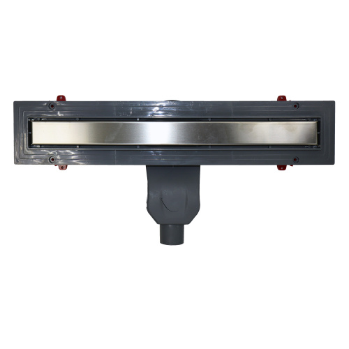 картинка Душевой лоток AZARIO 450 мм с решеткой под плитку (двухсторонняя решетка), выход 50мм, хром матовый (AZ1105-00145) от магазина Сантехстрой