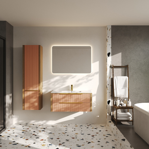 картинка Тумба под раковину/столешницу Валенсия 100, Бежево-розовый от магазина Сантехстрой