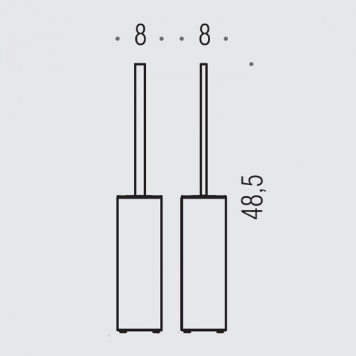 картинка Colombo Look Туалетный ерш напольный, цвет: чёрный матовый от магазина Сантехстрой