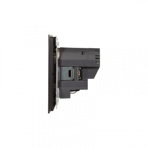 картинка Розетка STRONG 1-ая с/з с/у з/ш 16А с USB A+C быстрой зарядки 5В/3А антрацит KRANZ от магазина Сантехстрой