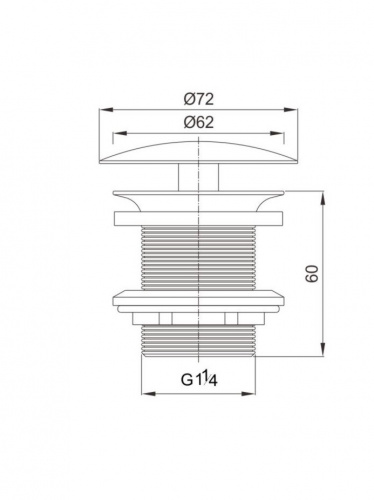 картинка Донный клапан с фиксированной декоративной крышкой CEZARES CZR-А81-01 от магазина Сантехстрой