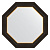 картинка Зеркало Evoform Octagon BY 3875 64x64 черное дерево с золотом от магазина Сантехстрой