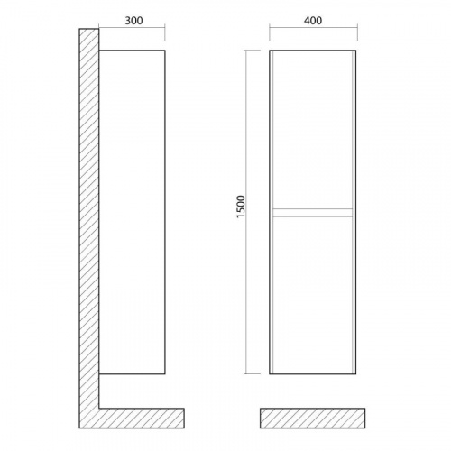 картинка Шкаф-колонна Art&Max Family-M Family-M-1500-2A-SO-IS iron stone от магазина Сантехстрой