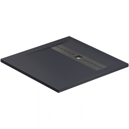 картинка Душевой поддон из искусственного камня Allen Brau Infinity 90x90 8.21001-AM Антрацит от магазина Сантехстрой