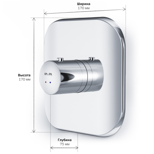 фото f3075500_xxx sensation, термостат, монтируемый в стену, хром, шт