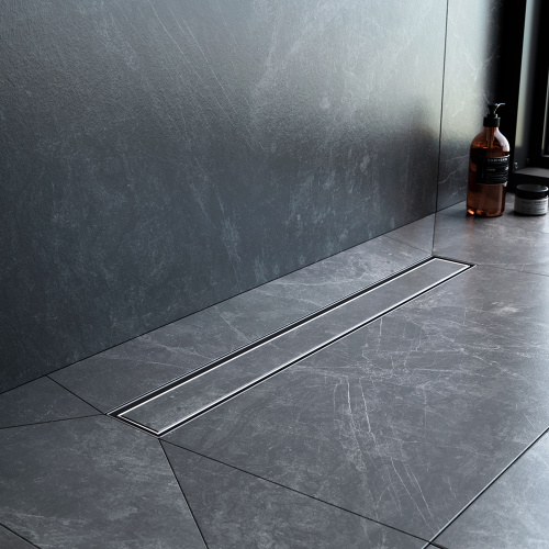 картинка W01SC-U11-060-04SB MasterFlow Трап для душа линейный универс затвор Tile 60см цвет сталь мат от магазина Сантехстрой