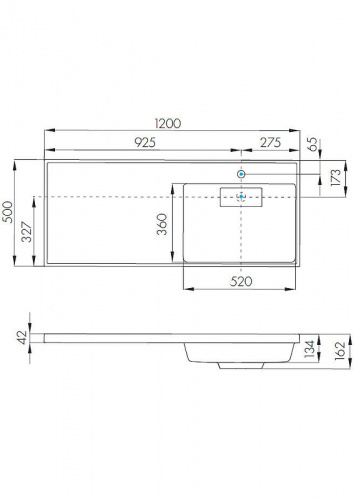 картинка Раковина Акватон Лондри 120 R 1A72243KLH010 на стиральную машину Белая от магазина Сантехстрой
