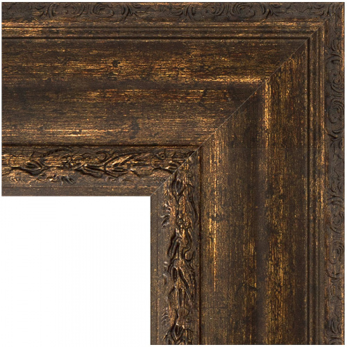 картинка Зеркало Evoform Exclusive-G Floor 207х87 BY 6340 с гравировкой в багетной раме - Состаренное дерево с орнаментом 120 мм от магазина Сантехстрой