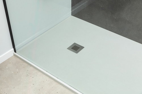 картинка Душевая перегородка Allen Brau Infinity 1 100 3.21015.BBA профиль Черный браш стекло прозрачное от магазина Сантехстрой