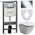 картинка Комплект унитаза с инсталляцией Ceramica Nova Metropol CN4002_1001CH_1000 с сиденьем Микролифт и клавишей смыва Хром глянцевый от магазина Сантехстрой