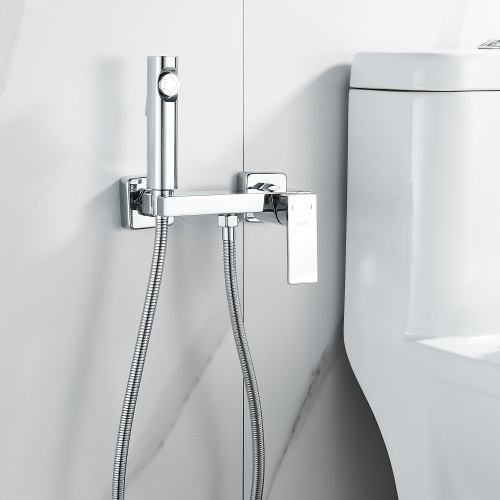 картинка Гигиенический душ со смесителем Rose R1805-1, хром от магазина Сантехстрой