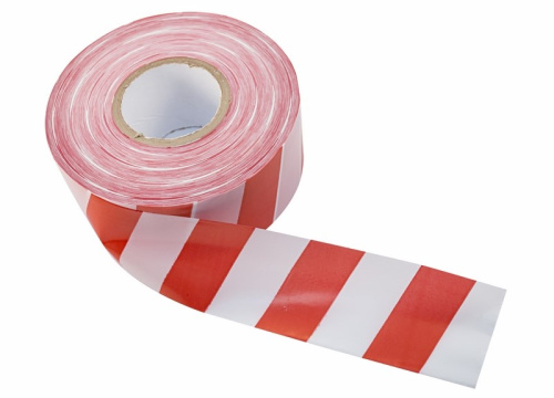 картинка Лента оградительная 75 мм х 250 м REXANT,  цвет белый/красный от магазина Сантехстрой