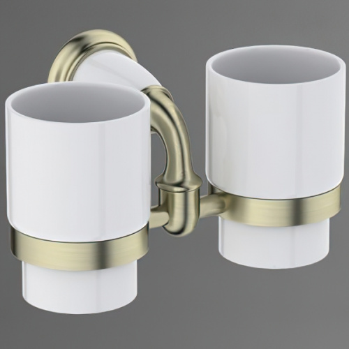 картинка Стакан для зубных щеток Art&Max Bianchi AM-E-2602-D-Br двойной Бронза от магазина Сантехстрой