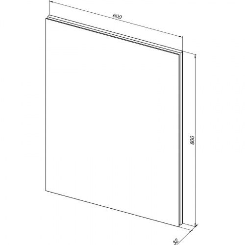 картинка Зеркало Aquanet Гласс 60 274025 Белое от магазина Сантехстрой