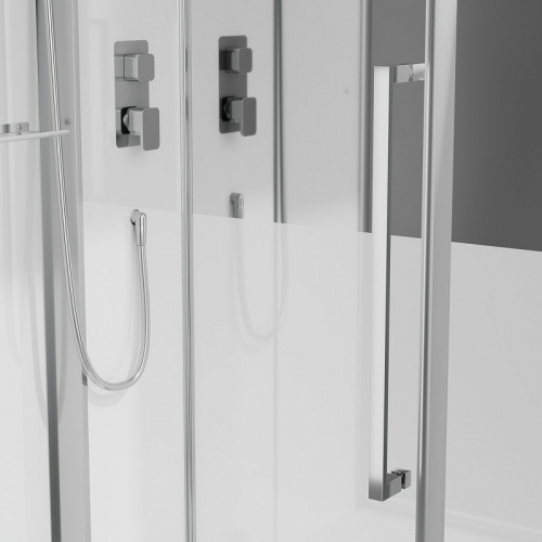 картинка Душевая кабина Black&White Galaxy G8890 160х85 889000 с паром без гидромассажа от магазина Сантехстрой