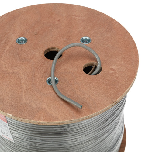 картинка Кабель витая пара F/UTP,  CAT 6, ZH нг(А)-HF,  4PR,  23AWG, INDOOR, SOLID,  серый,  305м,  REXANT от магазина Сантехстрой