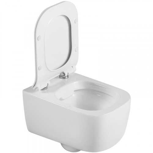 картинка Унитаз Black&White Universe W-730 730W00 подвесной с сиденьем Микролифт от магазина Сантехстрой