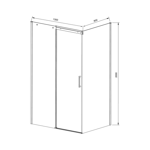 картинка Душевой уголок Dice VSR-4D8013CL, 1300*800, хром, стекло прозрачное от магазина Сантехстрой