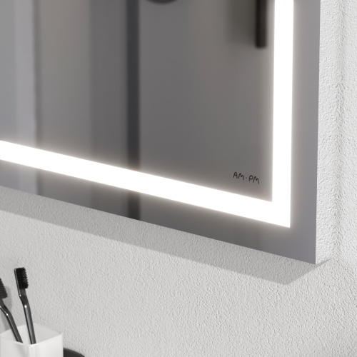 картинка M91AMOX1001WG Универсальное зеркало настенное с контурной LED-подсветкой, 100 см от магазина Сантехстрой