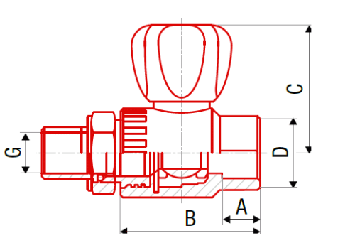 картинка Кран радиаторный прямой AlcaPipe PPR 25x3/4" (AB289025034) от магазина Сантехстрой